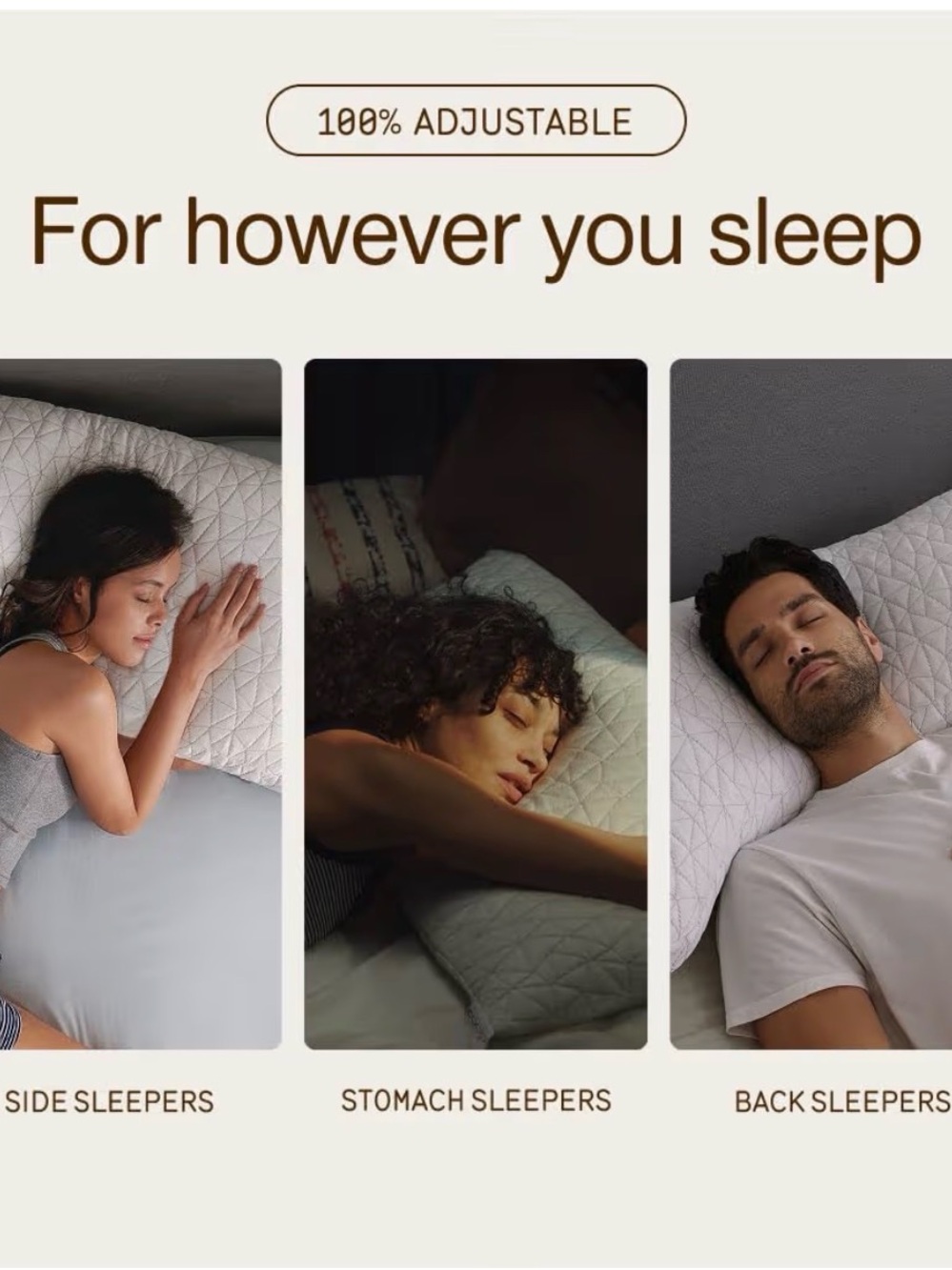 Coop Home Goods The Original Adjustable Pillow Queen Bed Microfiber Memory Foam - Picture 4 of 4